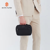 Arctic Hunter KB00613 Tech Pouch – Multi-Layer Water-Resistant Travel Organizer (Black)