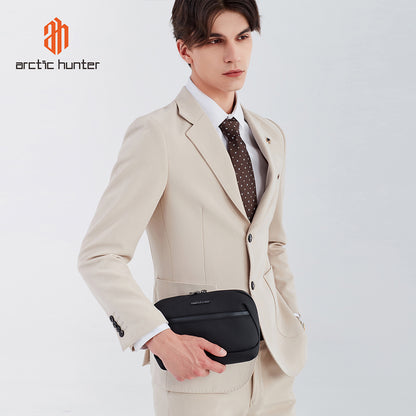 Arctic Hunter KB00613 Tech Pouch – Multi-Layer Water-Resistant Travel Organizer (Black)