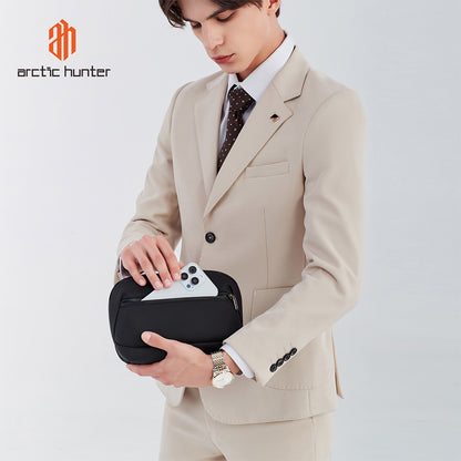 Arctic Hunter KB00613 Tech Pouch – Multi-Layer Water-Resistant Travel Organizer (Black)