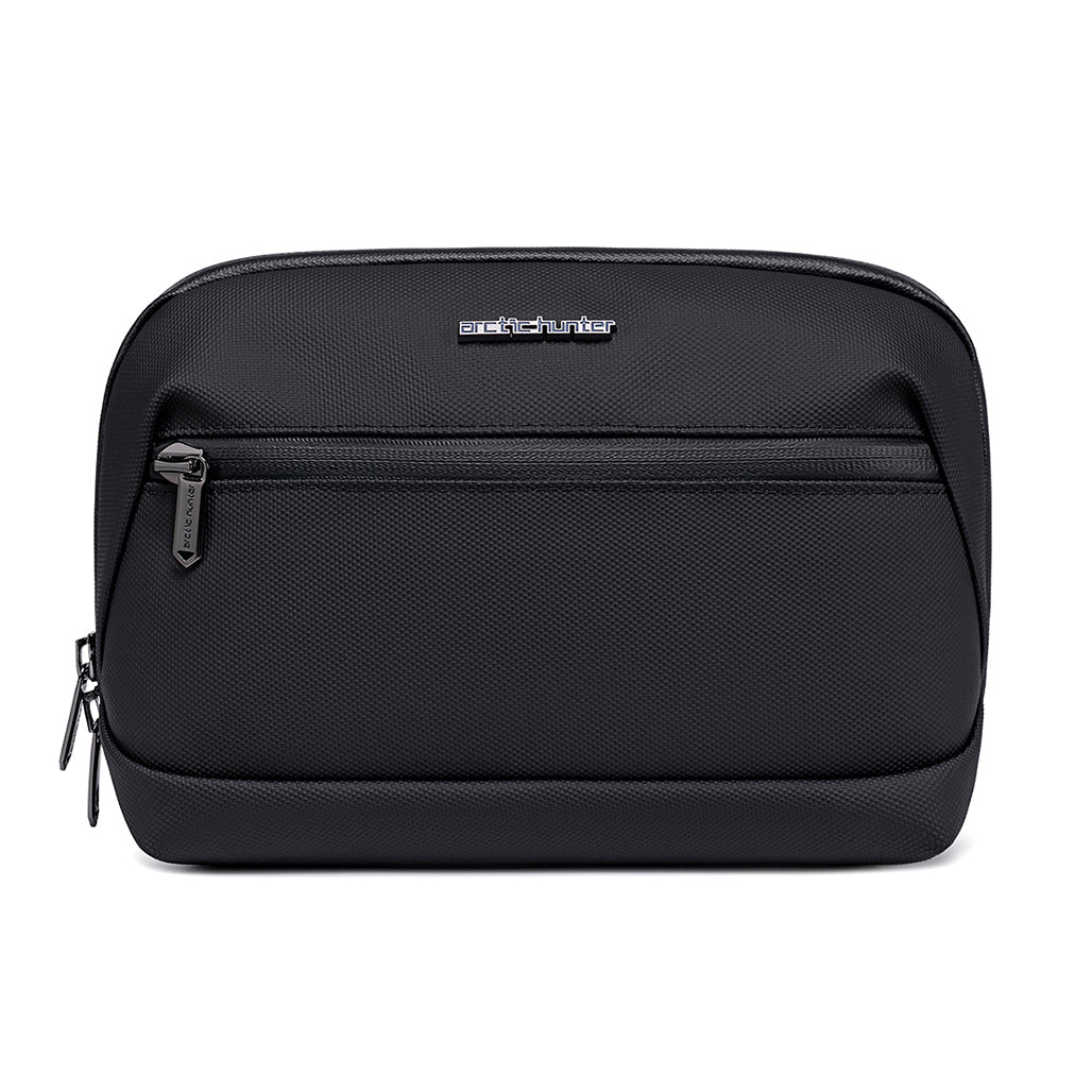 Arctic Hunter KB00613 Tech Pouch – Multi-Layer Water-Resistant Travel Organizer (Black)