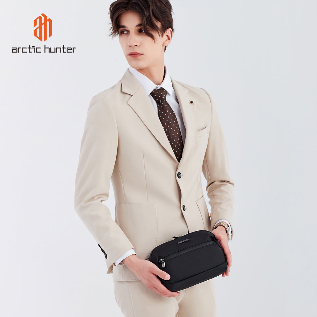 Arctic Hunter KB00613 Tech Pouch – Multi-Layer Water-Resistant Travel Organizer (Black)