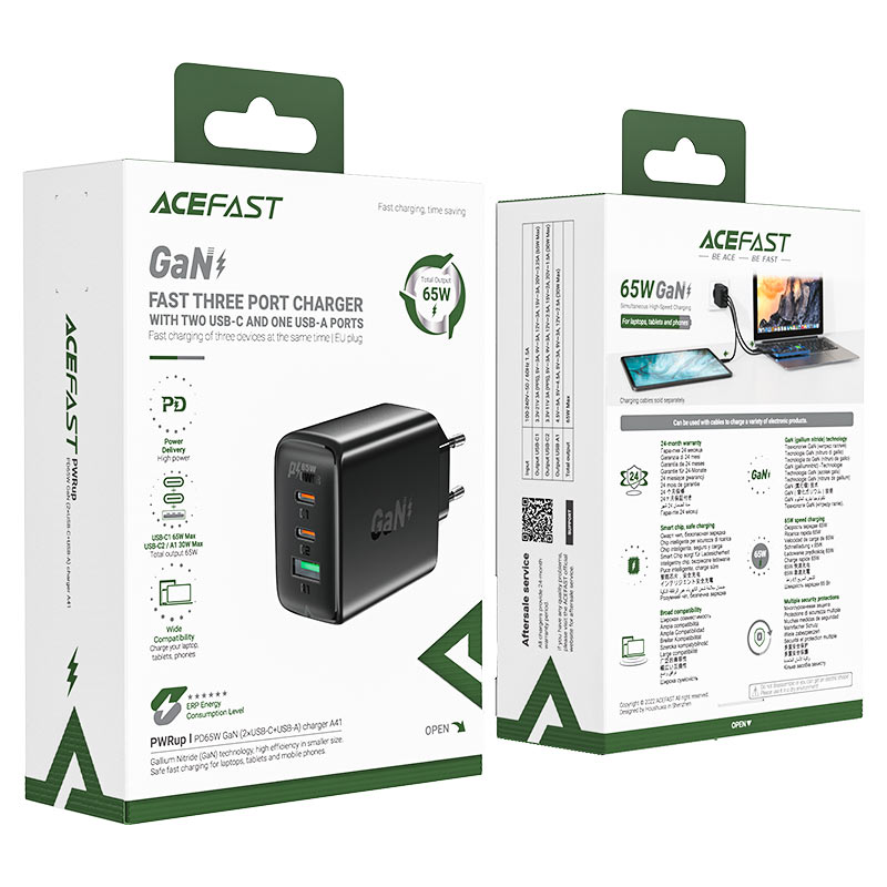 AceFast 65W Fast Charge Wall Charger A41