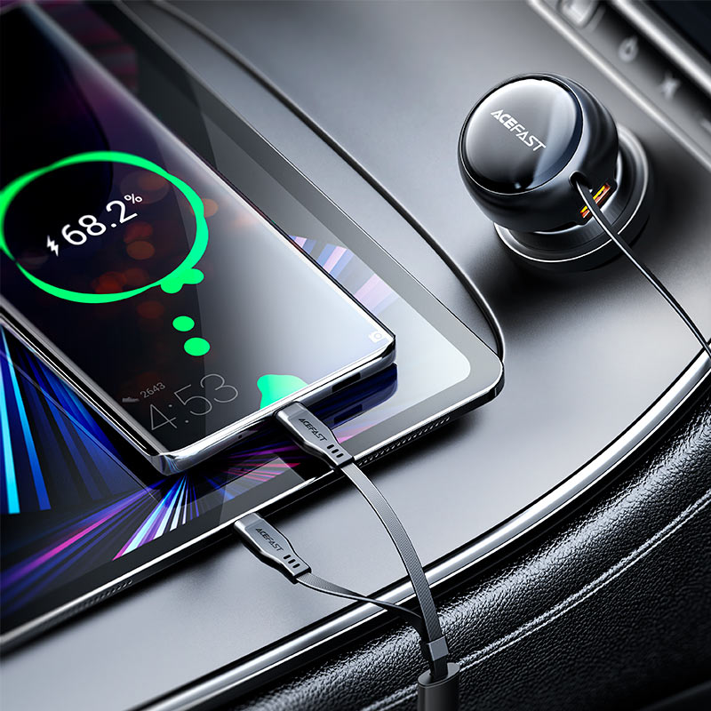 AceFast Fast Charge Car Charger B13 53W with 2-in-1 cable
