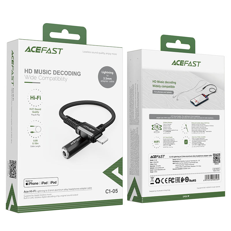 AceFast Lightning to 3.5mm Adapter Cable C1-05