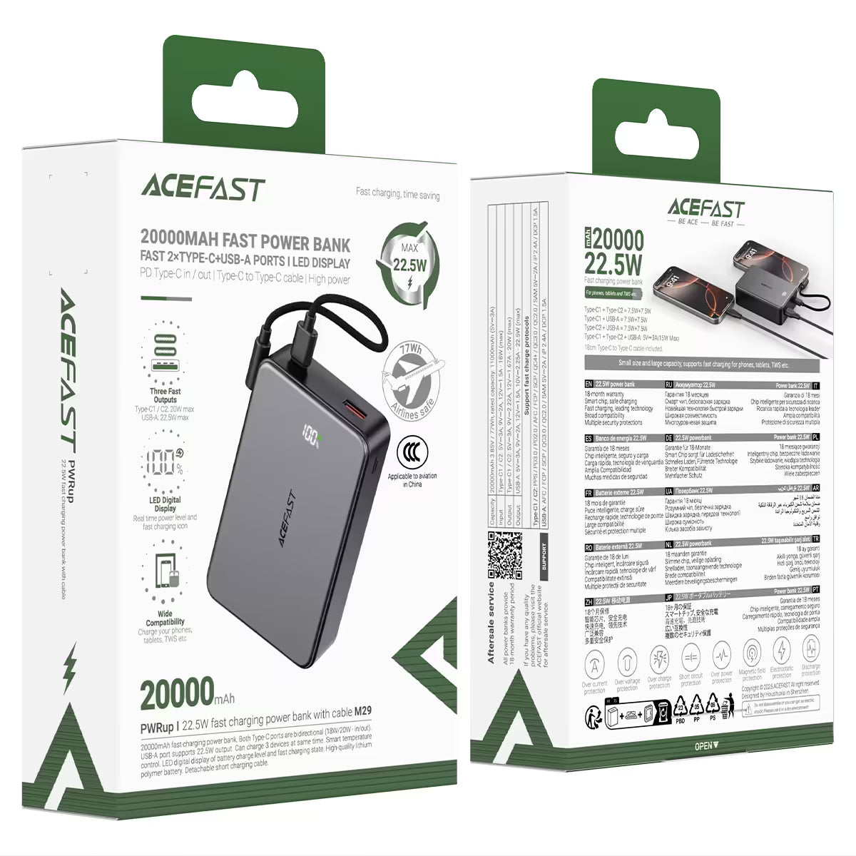 AceFast M29 20000mAh Power Bank