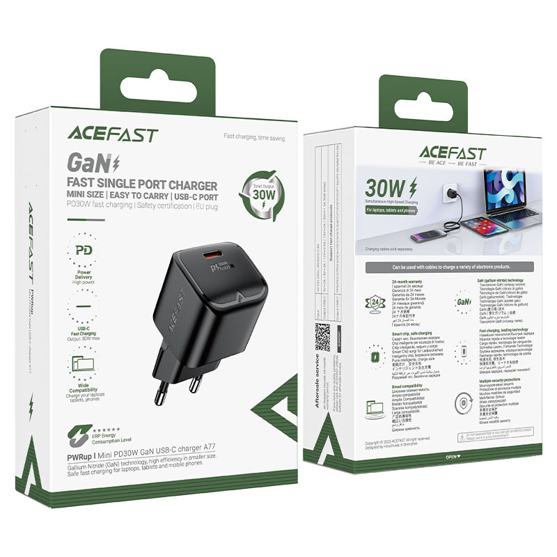 AceFast 30W Fast Charge Wall mini Charger A77