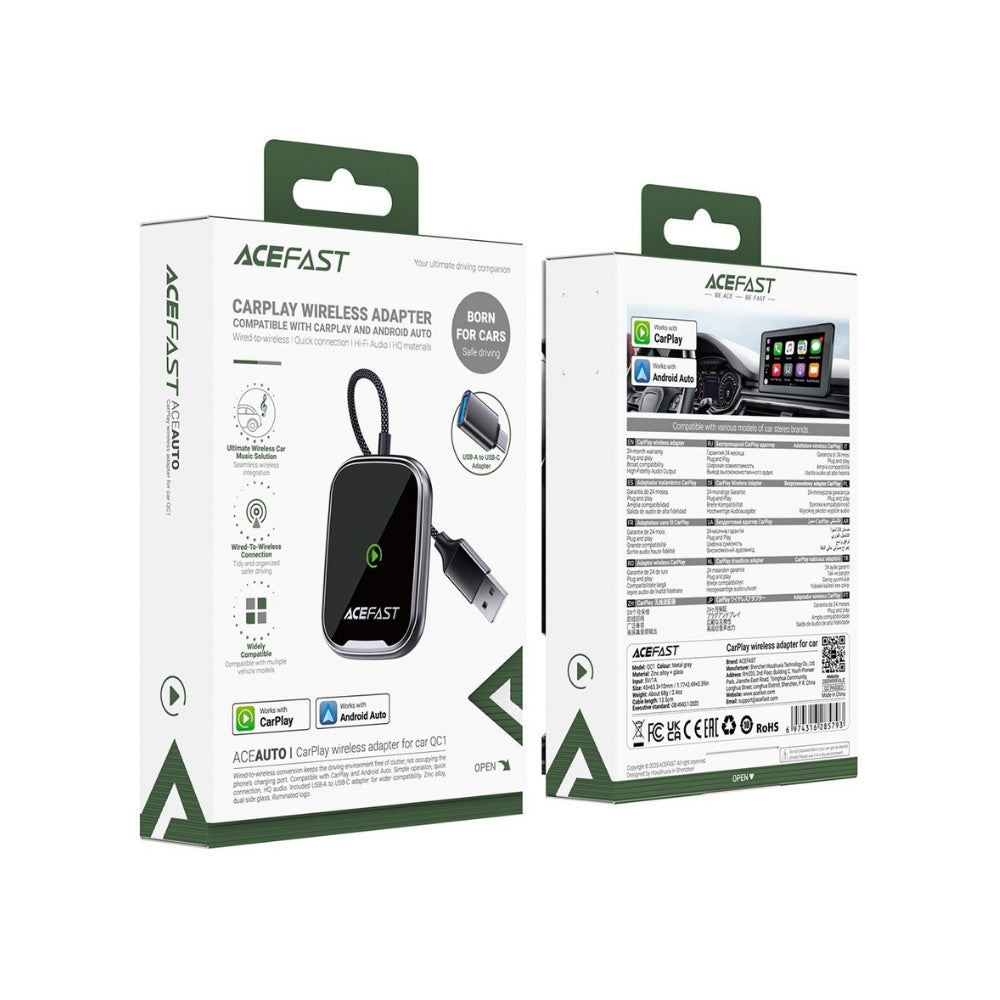 Acefast CarPlay Wireless Adapter for Car QC1