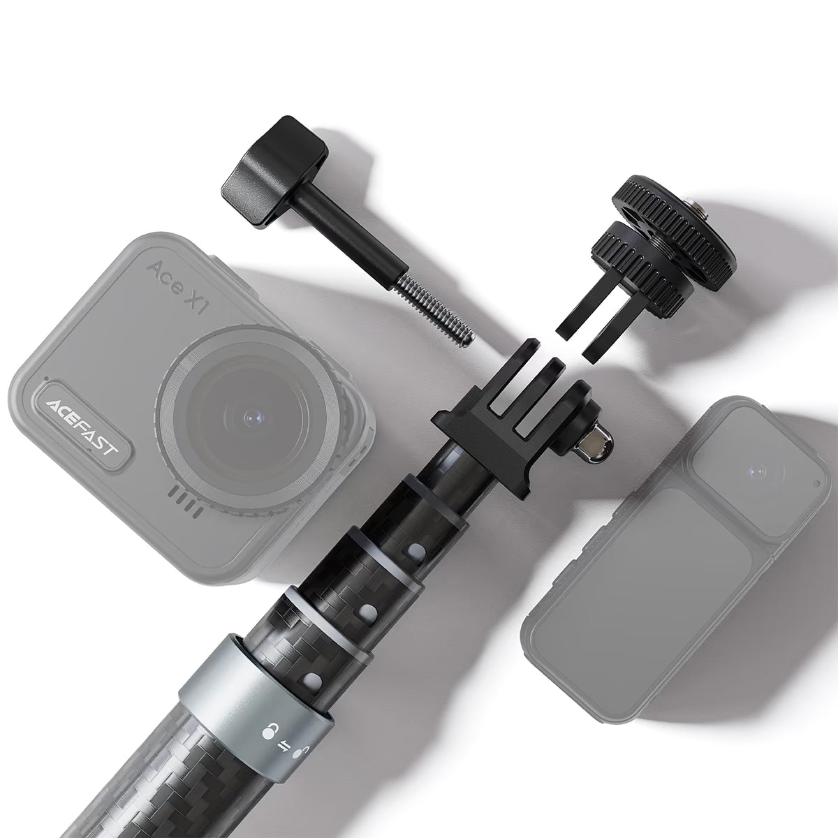 Acefast E38 Carbon Fiber Selfie Stick 1.2m