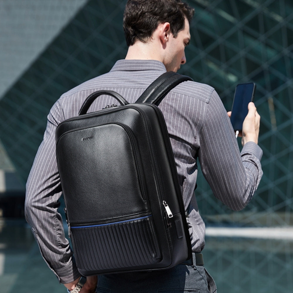 Bopai Leather Laptop Backpack