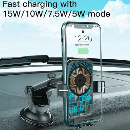 Yesido C118 15W Fast Wireless Charging Dashboard Phone Holder - Saleshubstore
