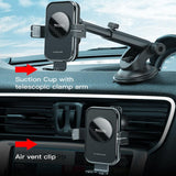Yesido C118 15W Fast Wireless Charging Dashboard Phone Holder - Saleshubstore
