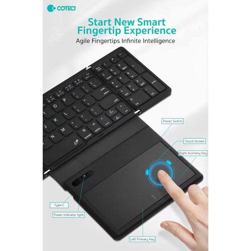 COTECi Folding Bluetooth Keyboard with TouchPad