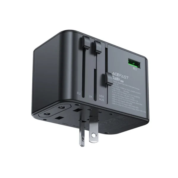 Acefast Z1 2300W Power Adapter with PD75W GaN – 3 USB-C & 2 USB-A Fast Charging Hub