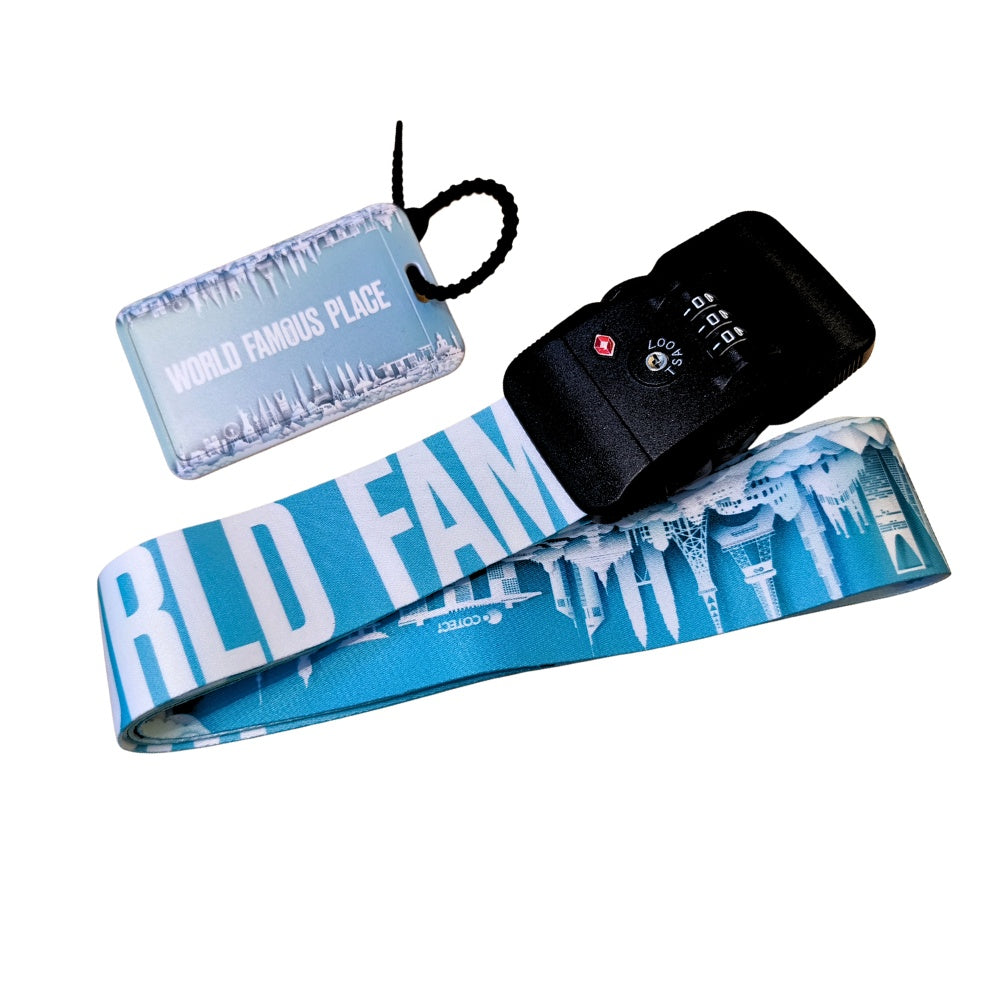 Coteci TSA Lock Luggage Strap with Tag - World Architecture
