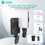 Coteci Tri-Color LED Fill Light – Portable Selfie & Photography Light