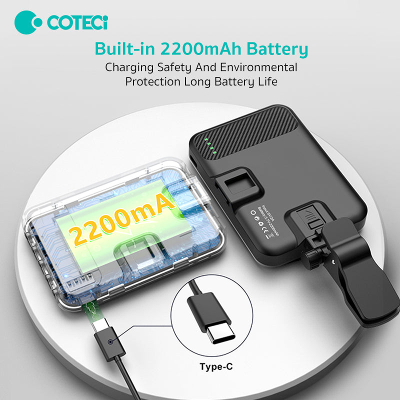 Coteci Tri-Color LED Fill Light – Portable Selfie & Photography Light