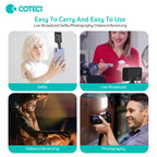 Coteci Tri-Color LED Fill Light – Portable Selfie & Photography Light