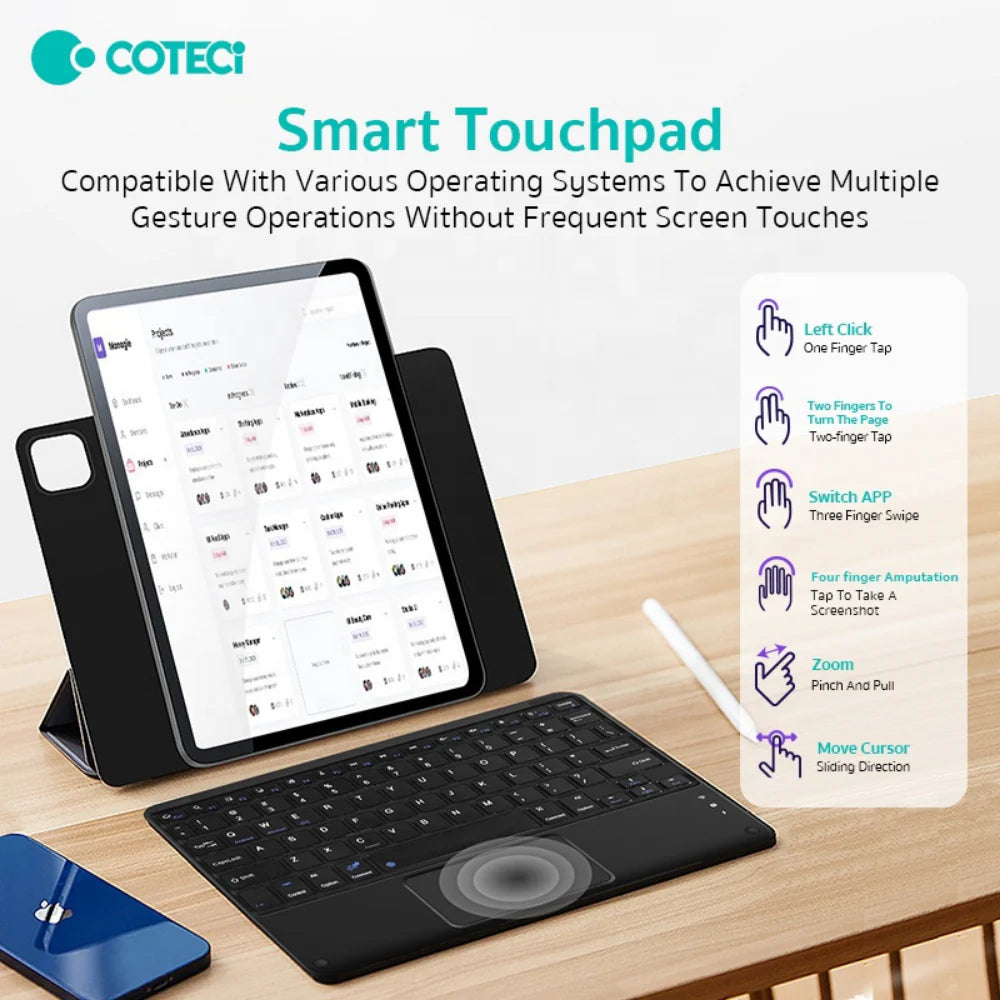 Coteci Universal Touch Smart Wireless Keyboard
