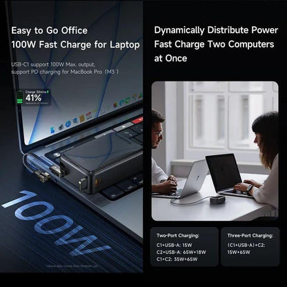 Mcdodo MC-0561 100W Digital Display 25000mAh Power Bank with Built-in Cable - Saleshubstore