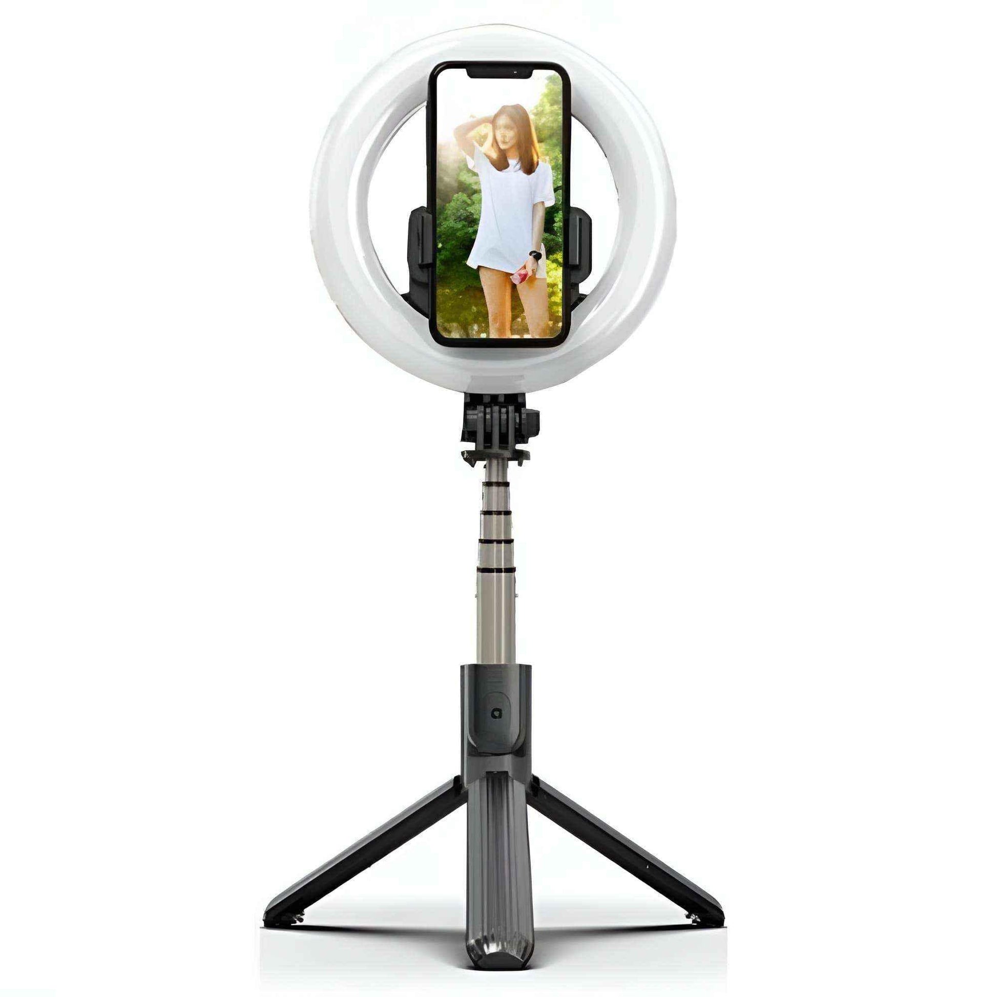 L07 Bluetooth Selfie Stick Tripod with 5 inch LED Ring Light - Saleshubstore