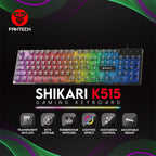 Fantech Shikari K515 wired RGB keyboard angle view