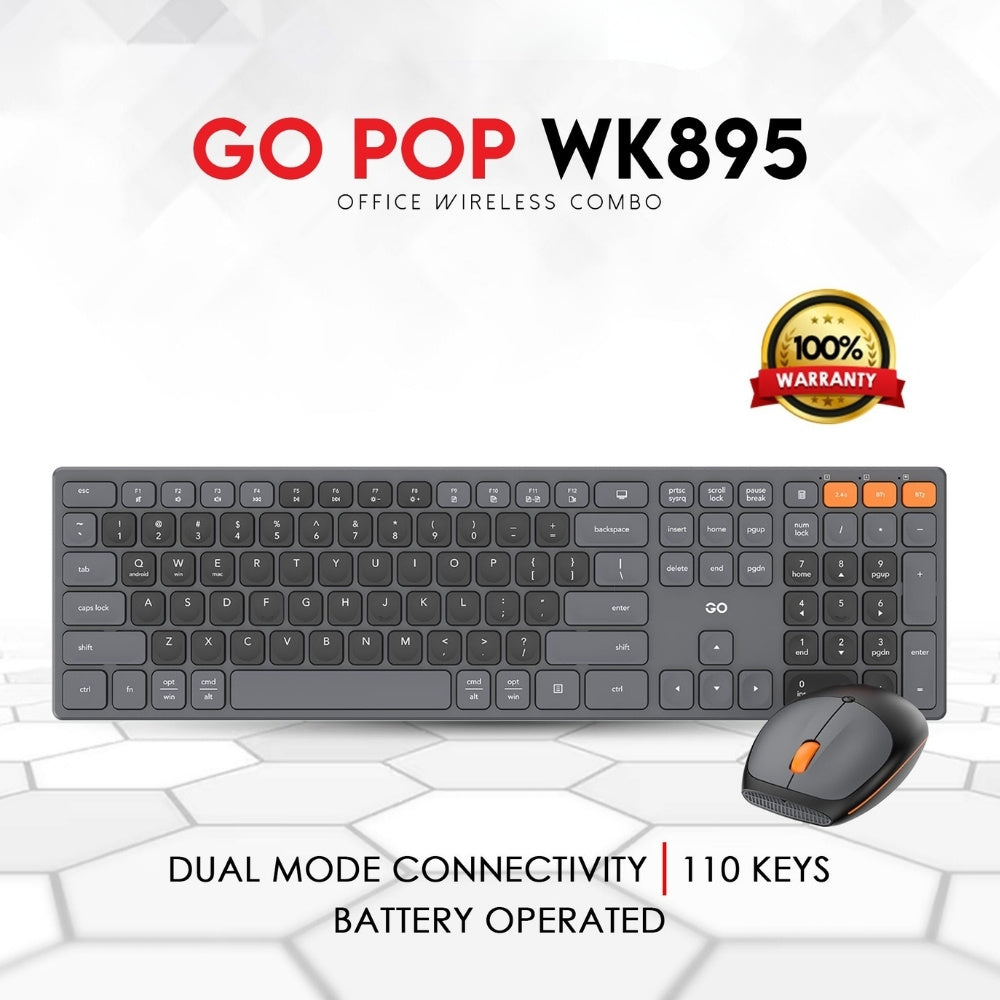 Fantech Go Pop Office Wireless Keyboard and Mouse WK895