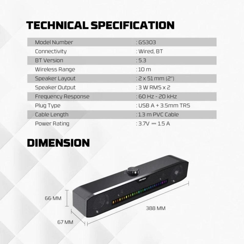 Fantech Groove Bar Dual Mode Soundbar GS303