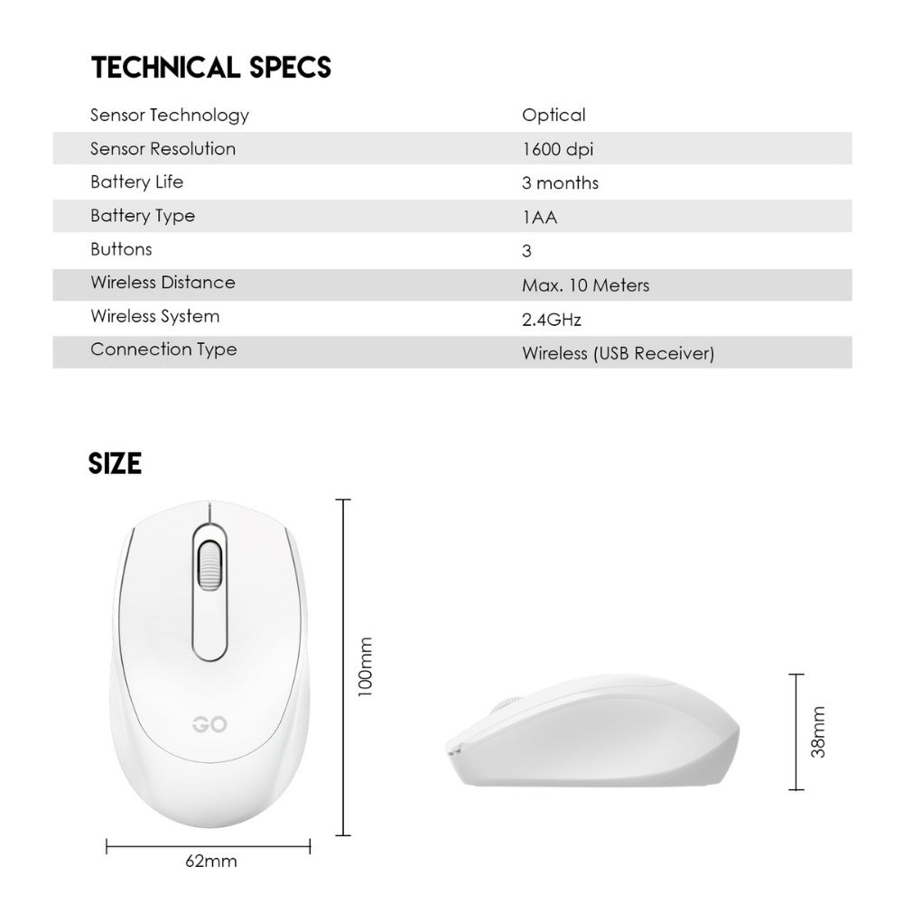 Fantech Wireless Mouse USB Receiver W603