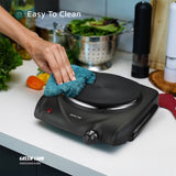 Green Lion Electric Stove Single Hot Plate – Compact Powerful Cooking Plate (Black)