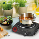 Green Lion Electric Stove Single Hot Plate – Compact Powerful Cooking Plate (Black)