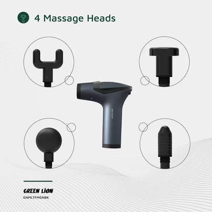 Green Lion GMG-05 Multifunctional Massage Gun – Deep Tissue Muscle Recovery (Black)