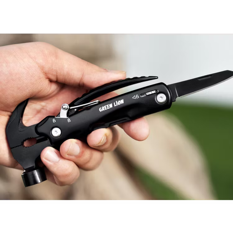Green Lion Multi Hammer – Heavy-Duty Emergency & Outdoor Multi-Tool (Black)