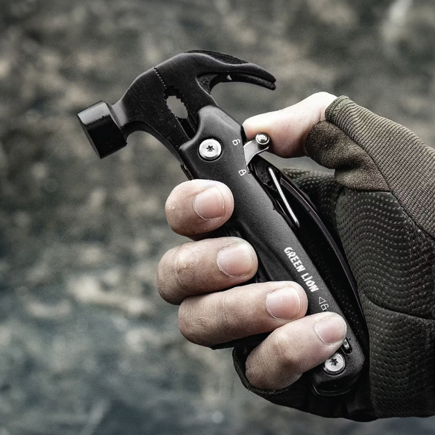 Green Lion Multi Hammer – Heavy-Duty Emergency & Outdoor Multi-Tool (Black)