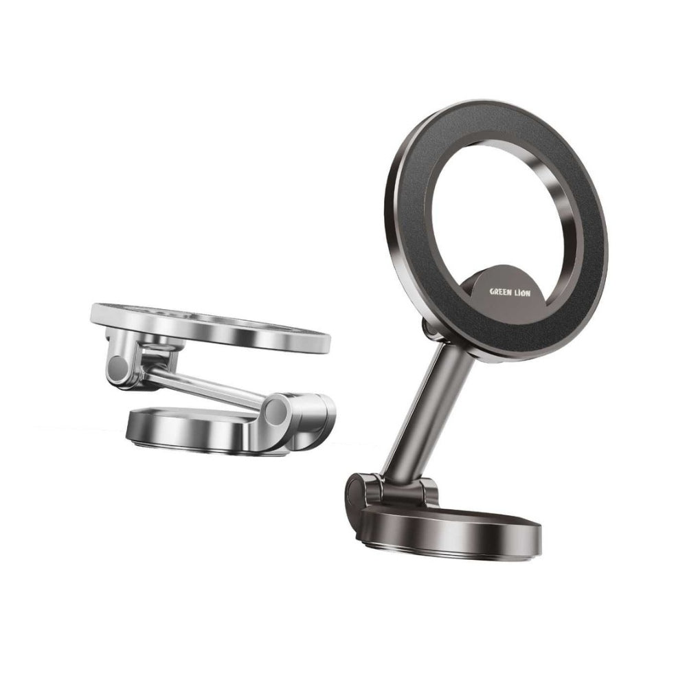 Green Lion MagHold 360 Magnetic Car Mount – 360° Rotation Strong Hold (Silver)