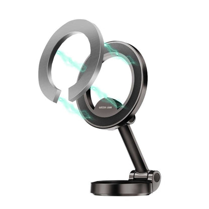 Green Lion MagHold 360 Magnetic Car Mount – 360° Rotation Strong Hold (Silver)