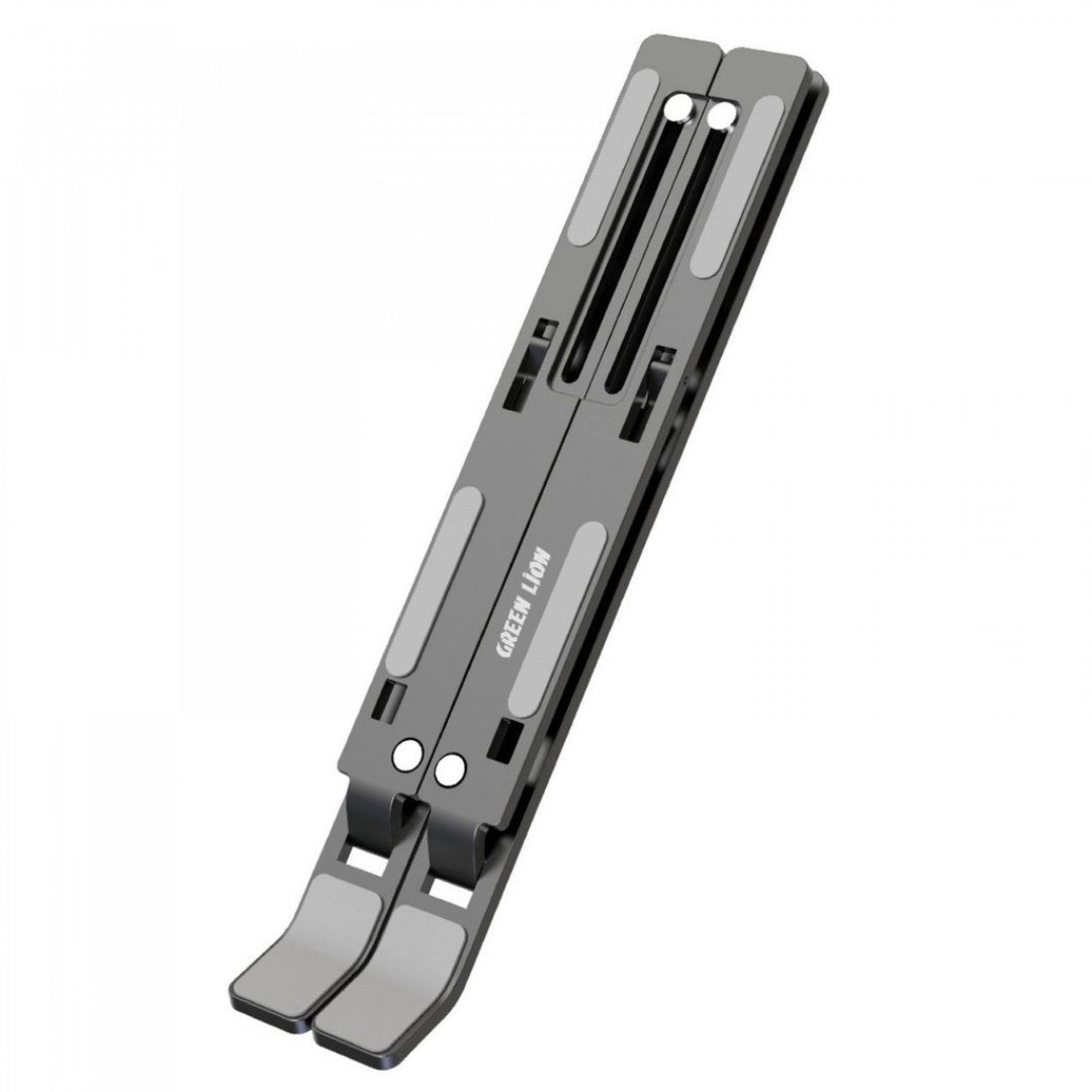 Green Lion X-Foldable Laptop Stand – Adjustable Ergonomic Aluminum Stand (Gray)