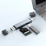 Green Lion 3 in 1 Card Reader with USB-A & USB-C Connectivity