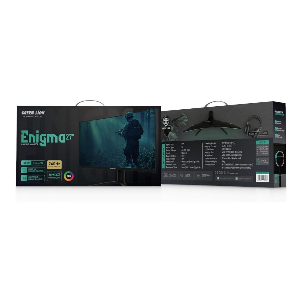Green Lion Enigma 27" FHD 240Hz Gaming Monitor