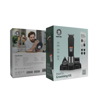 Green Lion Men Grooming Set – Complete Personal Care & Grooming Kit (Black)