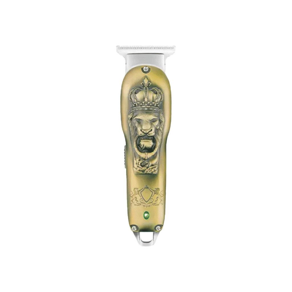 Green Lion Hair Trimmer Elegant Gold Design