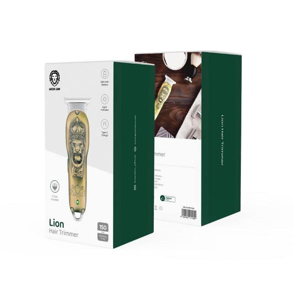 Green Lion Hair Trimmer Elegant Gold Design