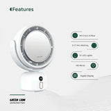 Green Lion HexaGlow LED Makeup Mirror – Rotating Cosmetic Beauty Mirror (Sage Green)