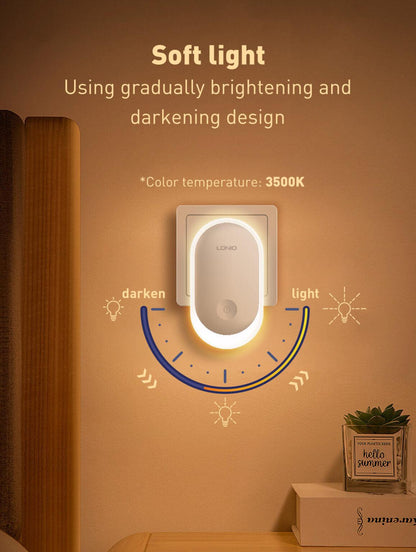 LDNIO Portable Automatic Lumen Control light Sensor LED Night Light - Saleshubstore