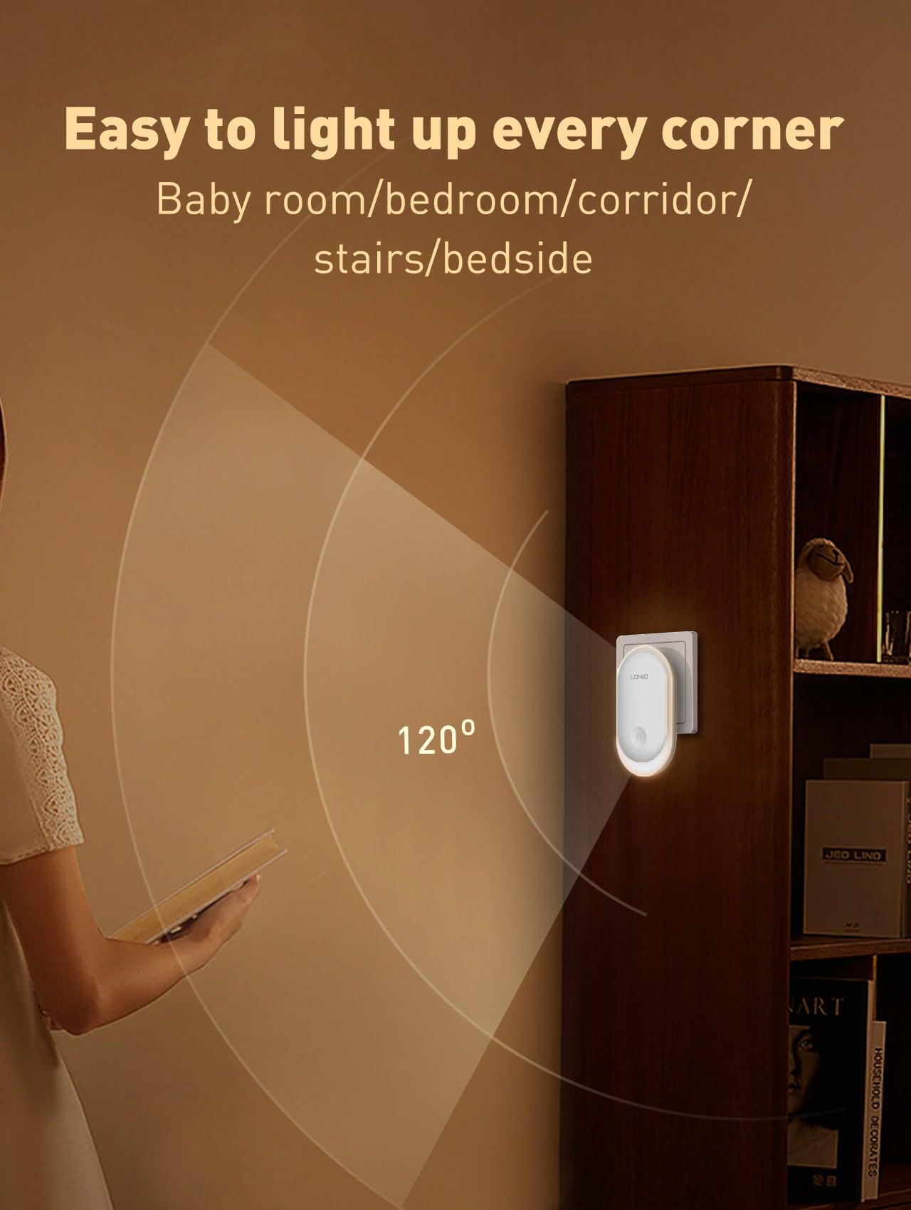 LDNIO Portable Automatic Lumen Control light Sensor LED Night Light - Saleshubstore