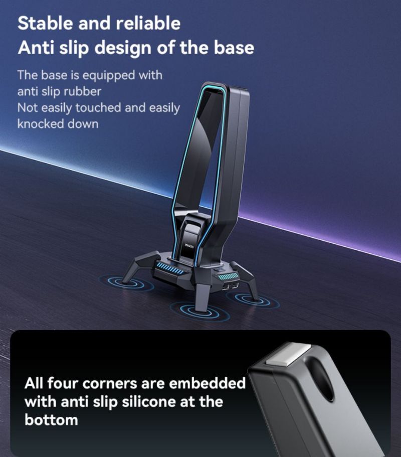Yesido HB25 RGB Headphone Stand with USB Hub
