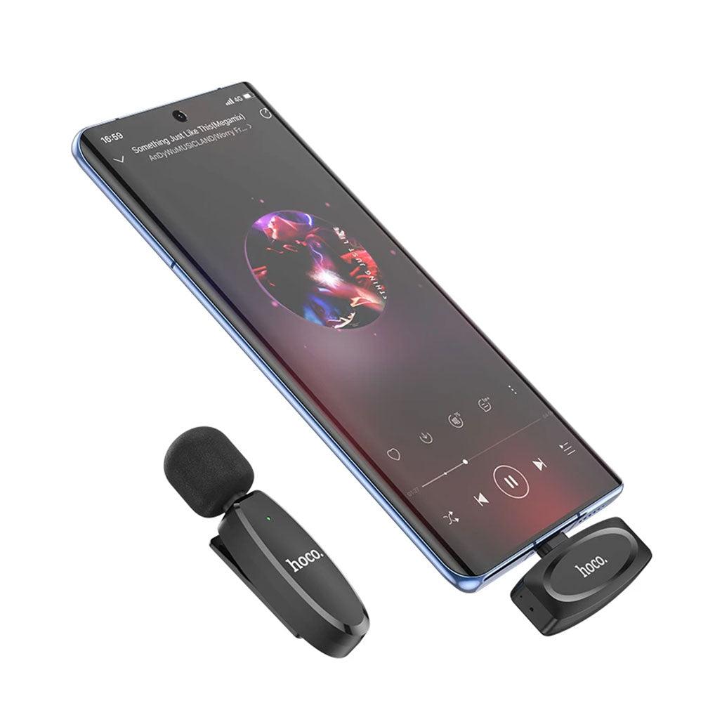 Hoco L15 Crystal Lavaliere Wireless Digital Microphone (USB-C or Lightning) - Saleshubstore