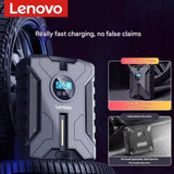 Lenovo HV05-2 Portable Car Tire Inflator – 12V Air Compressor with Pressure Gauge & LED Light