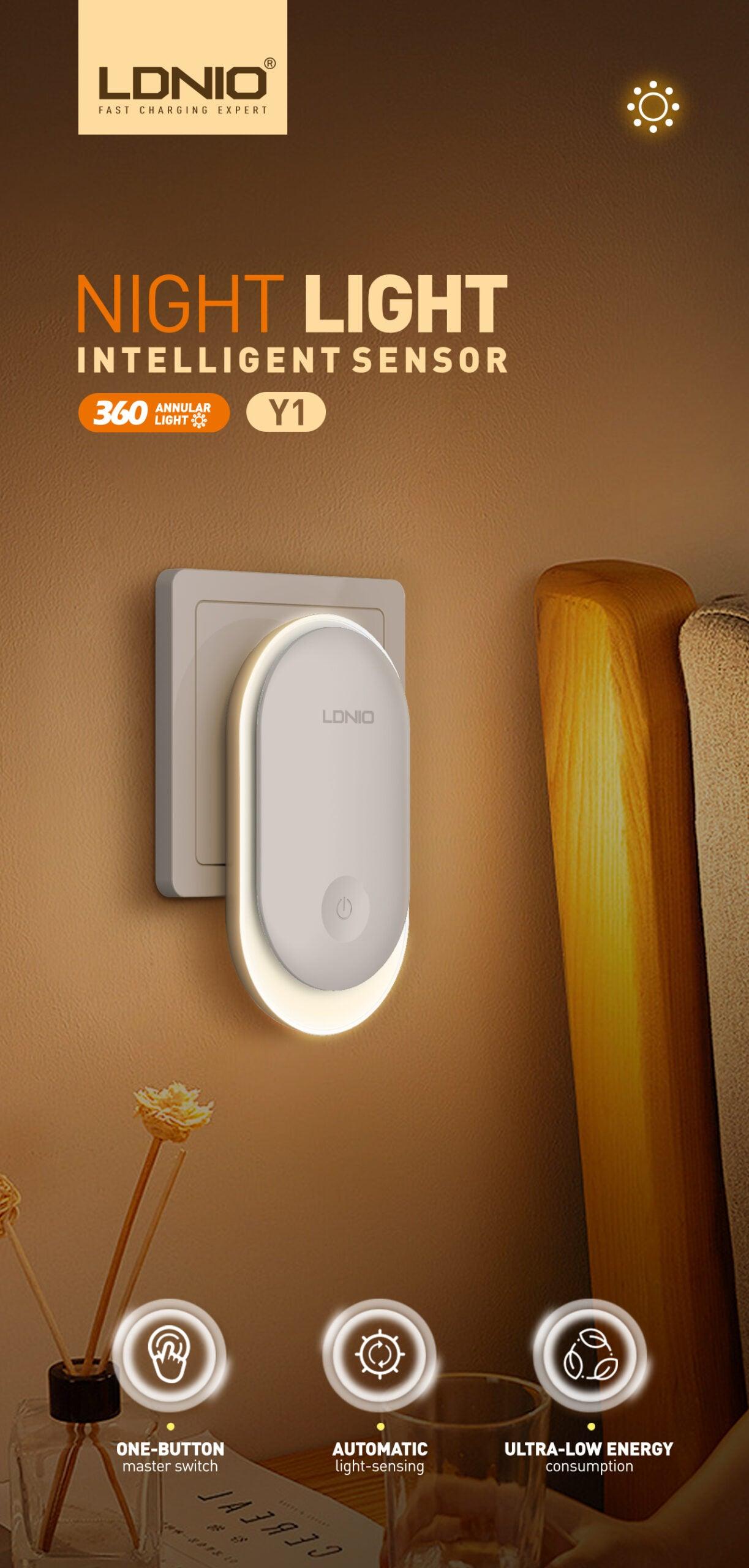 LDNIO Portable Automatic Lumen Control light Sensor LED Night Light - Saleshubstore