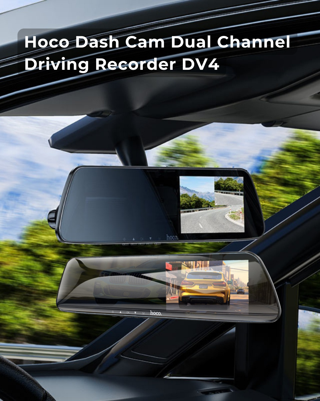 Hoco Dash Cam Dual Channel Driving Recorder DV4