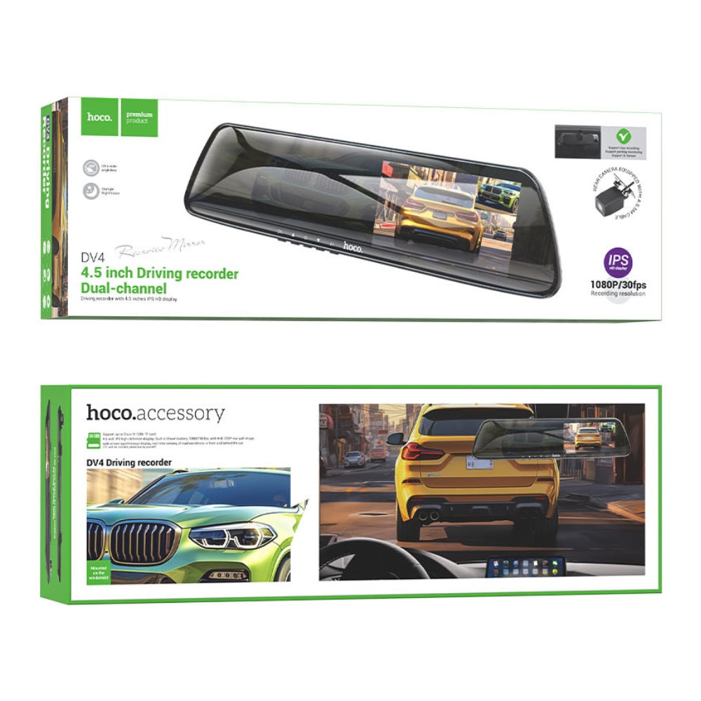 Hoco Dash Cam Dual Channel Driving Recorder DV4
